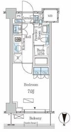 ラティエラ武蔵小杉 223 間取り図