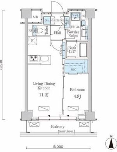 ラティエラ武蔵小杉 504 間取り図