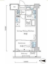 ラティエラ武蔵小杉 615 間取り図