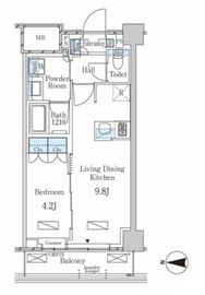 ラティエラ武蔵小杉 217 間取り図