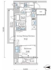 ラティエラ武蔵小杉 218 間取り図