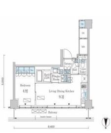 ラティエラ武蔵小杉 221 間取り図