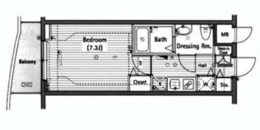 グランド・ガーラ西麻布 3階 間取り図