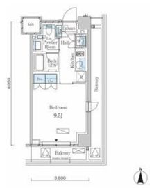 ラティエラ武蔵小杉 631 間取り図