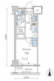 ラティエラ武蔵小杉 533 間取り図