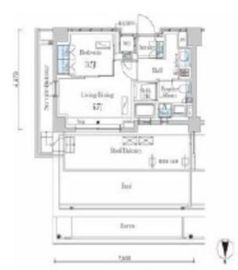 ラティエラ武蔵小杉 621 間取り図