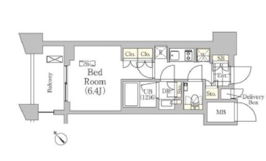 メゾンカルム日本橋馬喰町 402 間取り図