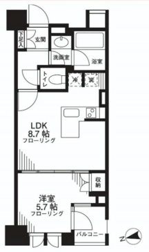 シティハウス東京新橋 3階 間取り図