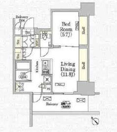 メゾンカルム日本橋馬喰町 406 間取り図