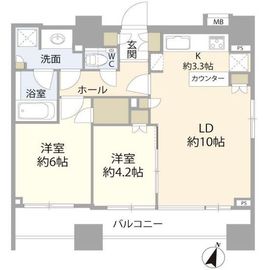 クラッシィスイート赤坂 12階 間取り図