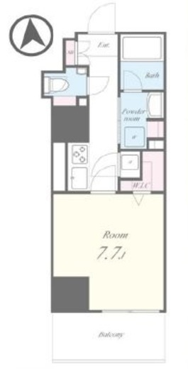 テアトル神南 802 間取り図