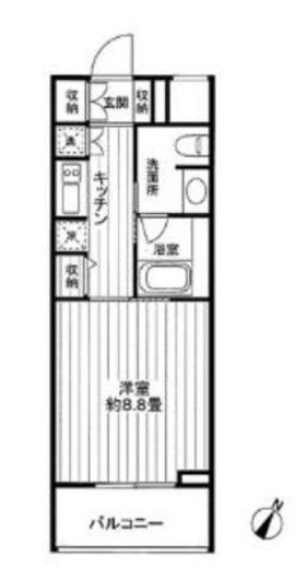 クロスレジデンス白金高輪 902 間取り図
