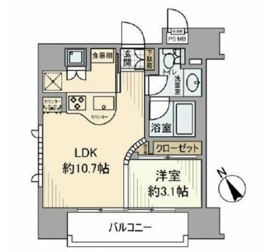 スタジオスウィート品川・五反田 11階 間取り図
