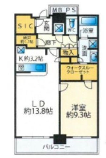 キャナルファーストタワー 31階 間取り図