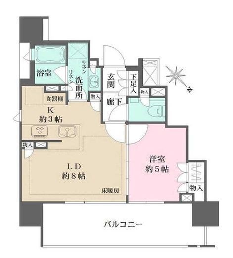 ザ・パークハウス大井町ゼームス坂 7階 間取り図