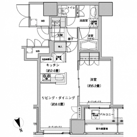 ウエストパークタワー池袋 515 間取り図