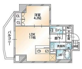ハビテ外苑 204 間取り図