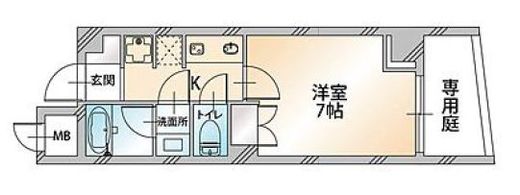ハビテ外苑 101 間取り図