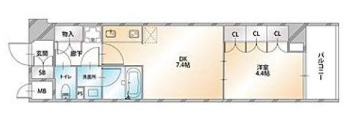 ハビテ外苑 302 間取り図