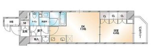 ハビテ外苑 301 間取り図