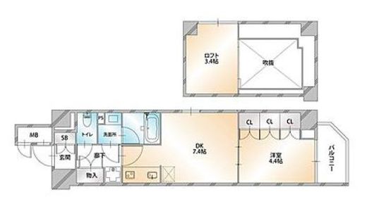 ハビテ外苑 501 間取り図