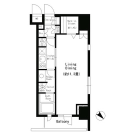 パークルージュ赤坂檜町 201 間取り図