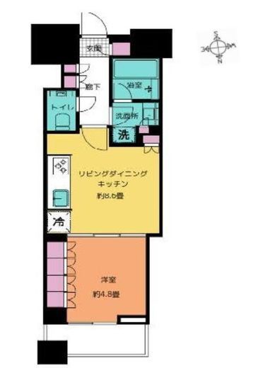 富久クロスコンフォートタワー(Tomihisa Cross)  41階 間取り図