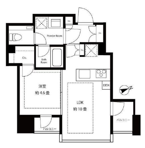 プラウド新虎通り 6階 間取り図