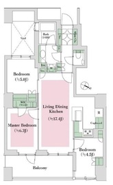 パークコート千代田四番町 4階 間取り図