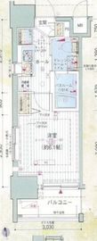 エステムプラザ品川大崎駅前レジデンシャル 1101 間取り図