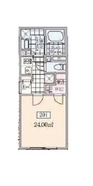 Reve Residence 白金台 (レーヴレジデンス白金台) 201 間取り図