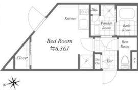 Reve Residence 白金台 (レーヴレジデンス白金台) 202 間取り図