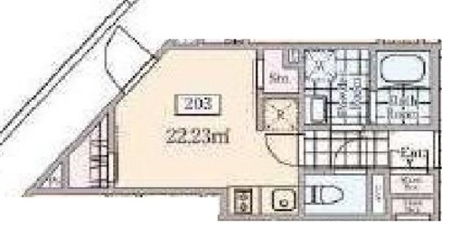 Reve Residence 白金台 (レーヴレジデンス白金台) 203 間取り図