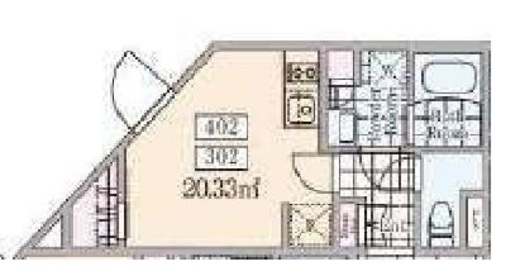 Reve Residence 白金台 (レーヴレジデンス白金台) 402 間取り図