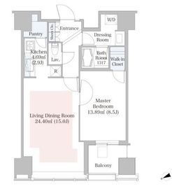 ラ・トゥール新宿 1806 間取り図