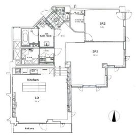 赤坂パークマンション 3階 間取り図