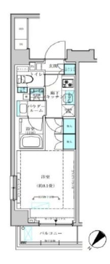 ヴィークブライト月島 201 間取り図