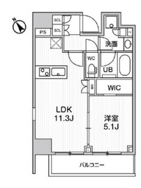 グランドコンシェルジュ浅草橋 8階 間取り図