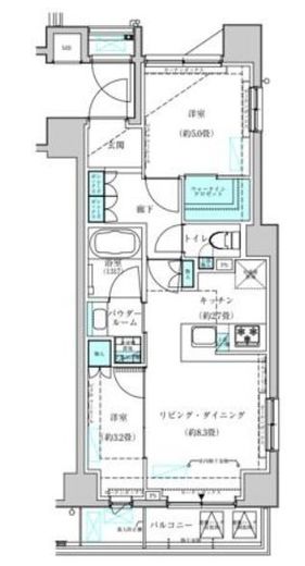 ヴィークブライト月島 505 間取り図