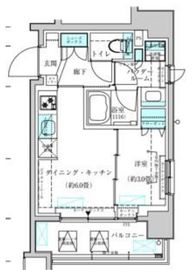 ヴィークブライト月島 705 間取り図