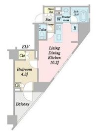 オープンレジデンシア品川中延ステーションフロント 7階 間取り図