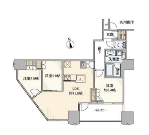 富久クロスコンフォートタワー(Tomihisa Cross)  26階 間取り図