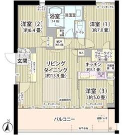ガーデニエール砧ウエスト 603 間取り図