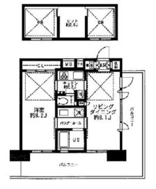 レジディア大森東 1004 間取り図