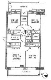アクティ目黒駅前 2号棟 204 間取り図