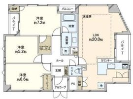 エクセレント御苑コート 8階 間取り図