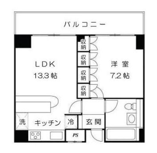 マナハウス四谷 503 間取り図