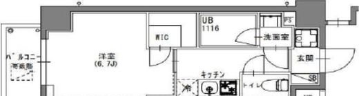 S-RESIDENCE押上Blossom (エスレジデンス押上ブロッサム) 305 間取り図