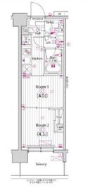 ガーラ・グランディ深川住吉 8階 間取り図