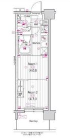 ガーラ・グランディ深川住吉 6階 間取り図